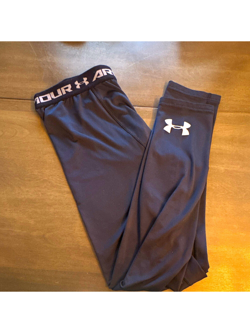 Under Armour ColdGear Boys YXL Black Fitted Leggings Pull-On 30" Inseam [COPY]